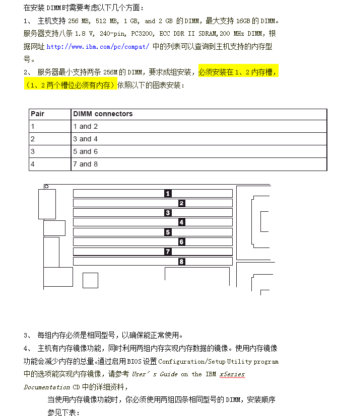 IBM X系列PC SERVER 服务器的内存管理方式及其更换原则_服务器教程-何以博客