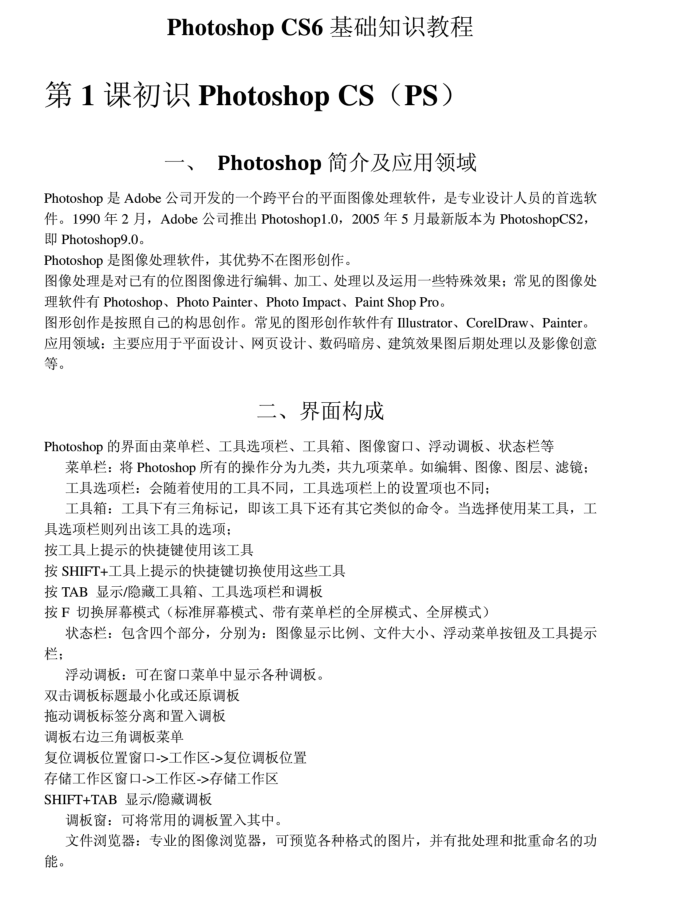 PhotoshopCS6基础知识教程_美工教程-何以博客