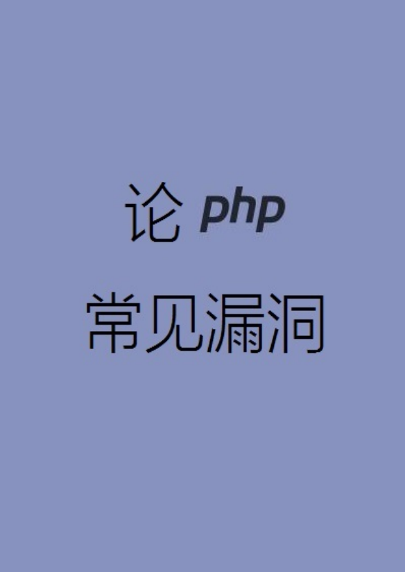 论 PHP 常见漏洞 pdf_黑客教程-何以博客