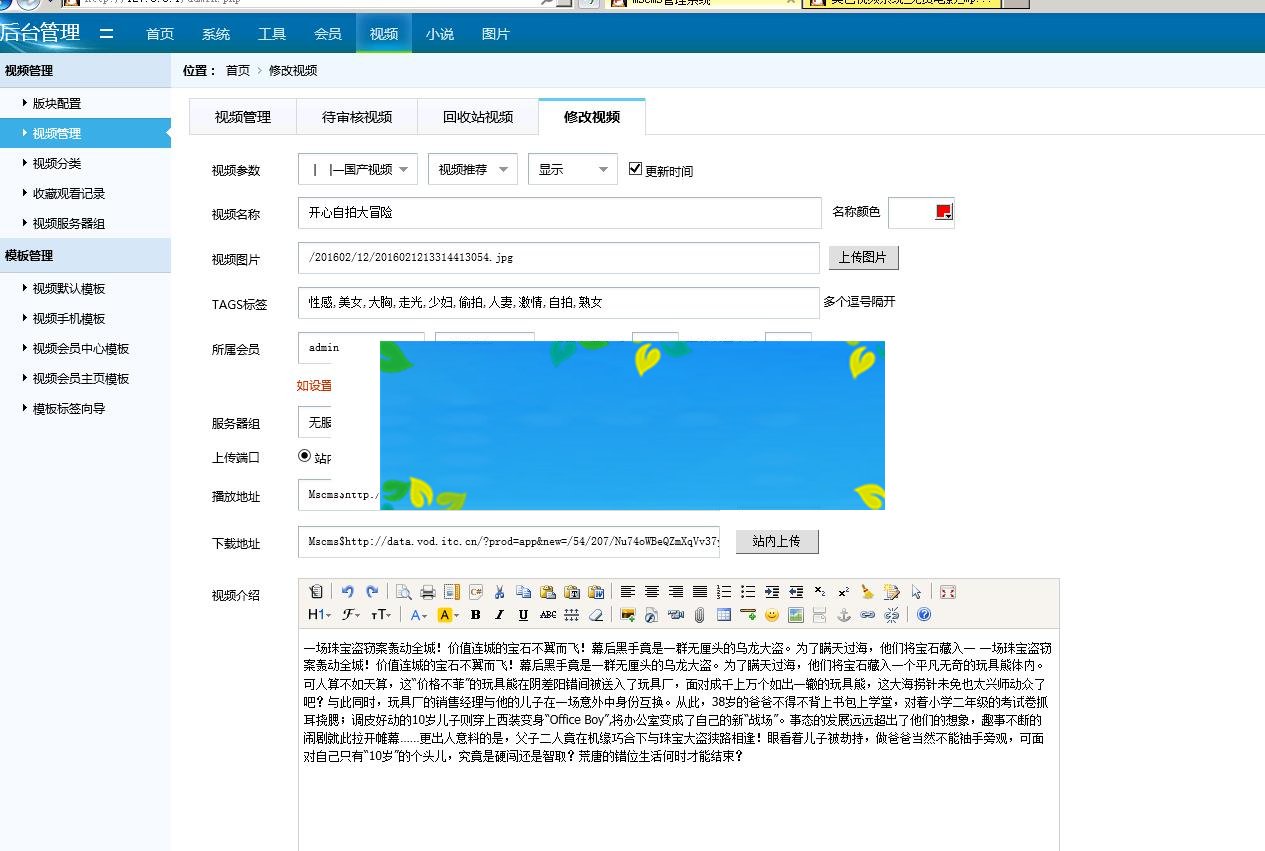 最新美色CMS视频系统解密版下载 四套PC/WAP模板_源码下载