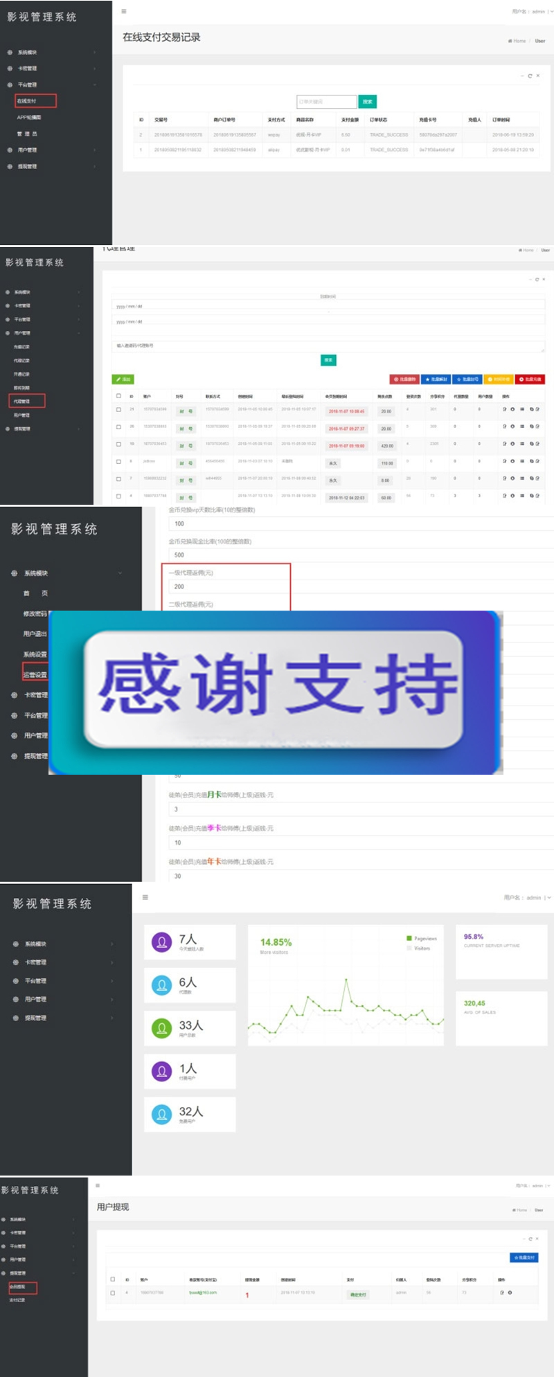 2019最新优化版千月万能影视2.6五级分销推广版源码