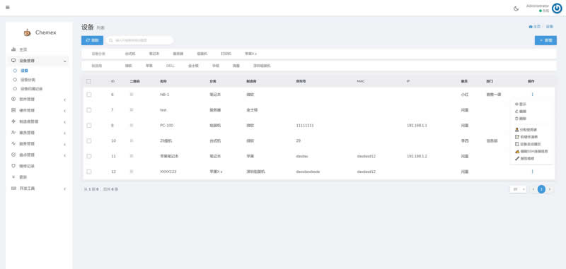 Chemex资产管理运维平台 v2.0.6