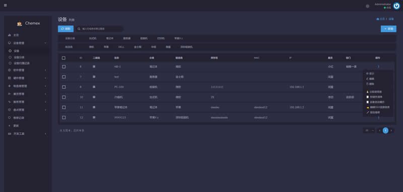Chemex资产管理运维平台 v2.0.6