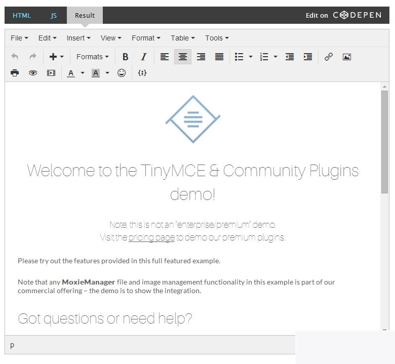 TinyMCE(可视化HTML编辑器) v5.8.2-何以博客