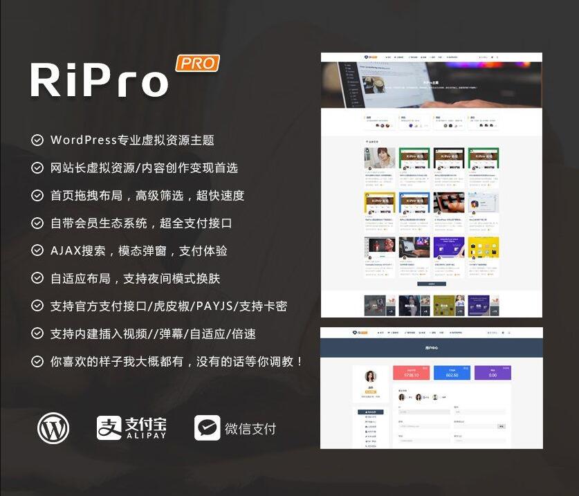 WordPress主题RiPro v8.6 无限制版-何以博客