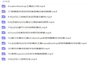 MySQL数据备份与还原核心技术实战视频教程-何以博客