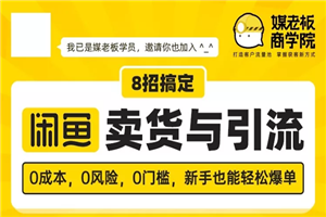 媒老板8招搞定闲鱼卖货与引流：3天卖货10万，3个月加粉50万-何以博客