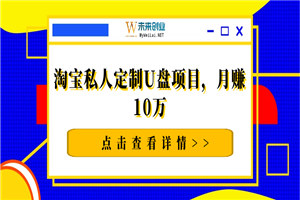 淘宝私人定制U盘项目，月赚10万-何以博客