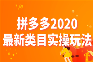 拼多多2020最新类目实操玩法，轻松操作到日销千单-何以博客