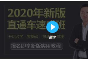 2020新版淘宝运营直通车实战玩法教程（价值299）-何以博客