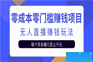 零成本零门槛赚钱项目，无人直播挂机赚钱玩法每月多赚几百上千元-何以博客