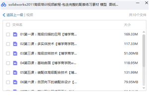 solidworks2011高级培训视频教程全套（完整的配套练习素材 模型 图纸）-何以博客