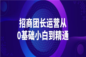 招商团长运营从0基础小白到精通-何以博客