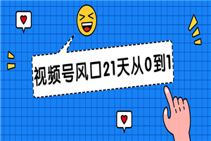 视频号风口21天从0到1视频课程-何以博客