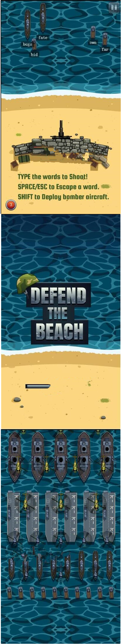 html5游戏《沙滩防卫战》手游源码