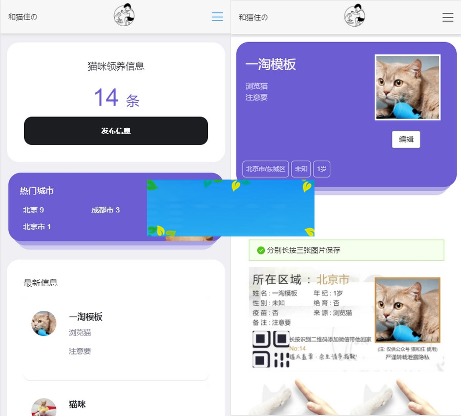 最新流浪猫流浪狗H5完整运营源码下载/可封装APP-何以博客