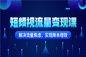 短频视流量变现课：解决流量焦虑，实现降本增效-何以博客