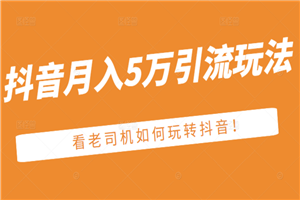 某公众号付费文章：抖音月入5万引流玩法，看看老司机如何玩转抖音-何以博客