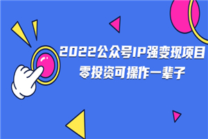 2022公众号IP强变现项目，零投资可操作一辈子-何以博客