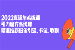 2022直通车系统课+引力魔方系统课，精准拉新低价引流、卡位、收割-何以博客