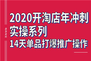 2020淘宝冲刺实操，14天单品打爆推广操作，抖音拉爆销量核心技巧-何以博客