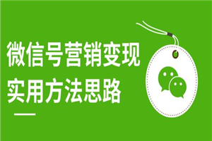 微信号营销变现实用方法思路，朋友圈刷屏裂变（共12节）-何以博客