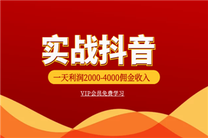 实战抖音，一天利润2000-4000佣金收入-何以博客