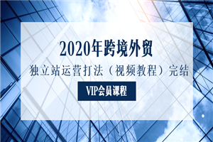 2020年跨境外贸独立站运营打法（视频教程）-何以博客