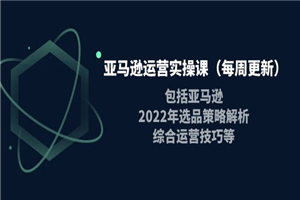 亚马逊运营实操课（每周更新）包括亚马逊2022选品策略解析，综合运营技巧等-何以博客