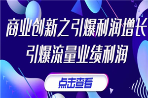 张琦《商业创新之引爆利润增长》引爆流量业绩利润-何以博客