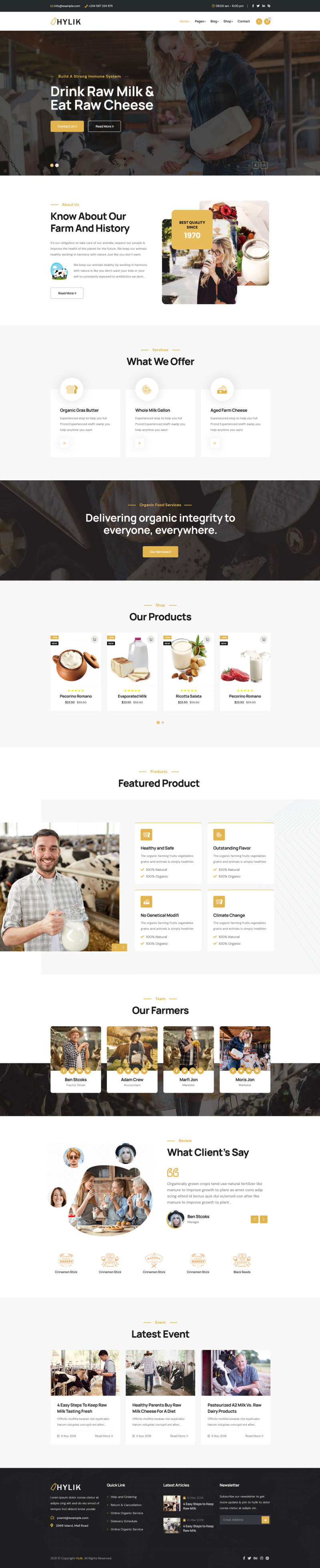 牛奶制品生产企业HTML5模板-何以博客