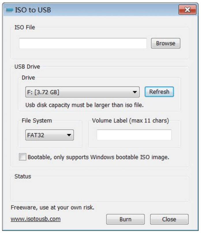 ISO to USB - 快速将ISO镜像写入USB盘中小工具